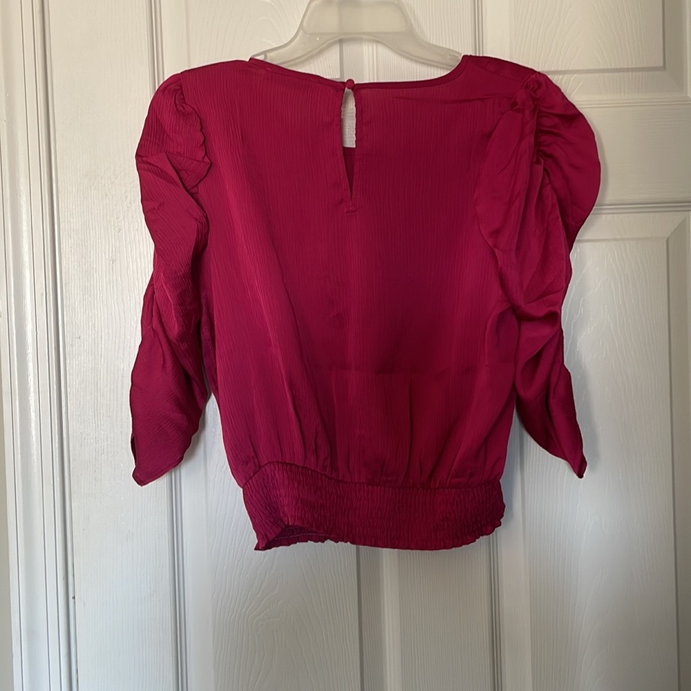 Pink PAPER CRANE 3/4 Sleeve Top - Picture 2 of 3